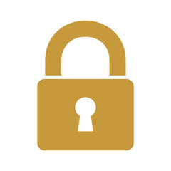 Open padlock icon in gold color