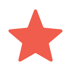 Red star icon on white background