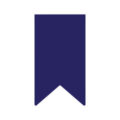 Dark blue banner icon on white background