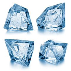 Obraz premium Cool off with pristine ice cubes, perfect for summer drinks and refreshing beverages, ideal for beverage ads or refreshing summertime designs