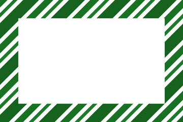 Candy cane christmas frame with blank space. Christmas border frame. Merry Christmas Candy cane rectangle frame card elements decoration. New Year picture frame ribbon with red, white or green stripes