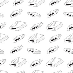 Hand drawn book seamless pattern background