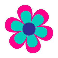 Mexican traditional flower. Ethnic embroidery decoration. Ornate folk graphic, wallpaper element. Festive mexican floral motif. Vector illustration