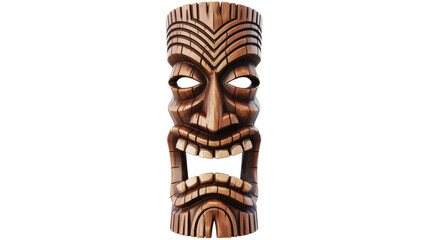 Wooden Tiki Mask Isolated