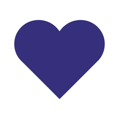 Purple Heart Icon on White Background