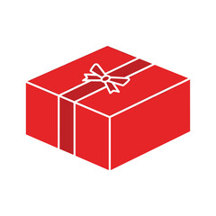 Red gift box with bow