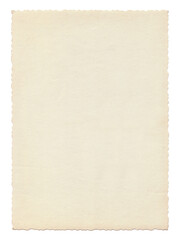 Vintage background of old ancient torn paper texture with spots. Old paper as background. Interesting texture of old yellowed paper slightly damaged by mold. Unique vintage texture of old paper.