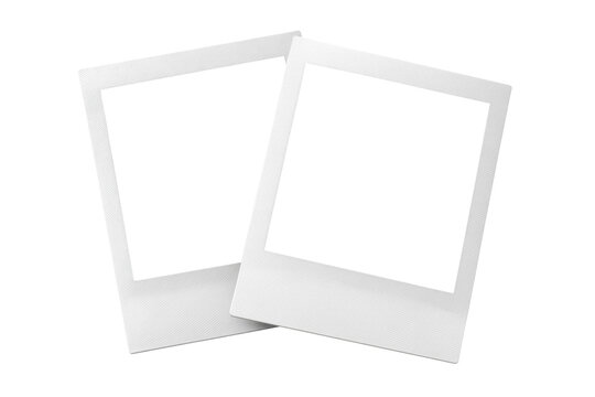 pair of polaroid photo frame isolated on white or transparent png