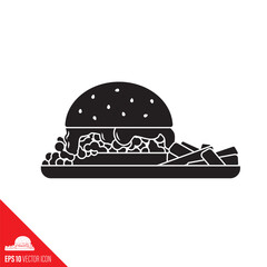 Sloppy Joe meal vector symbol