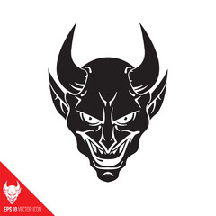 Devil face vector symbol