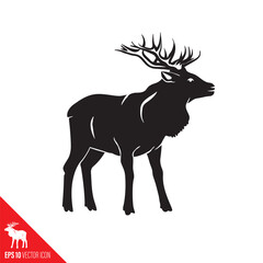 Red deer silhouette vector symbol