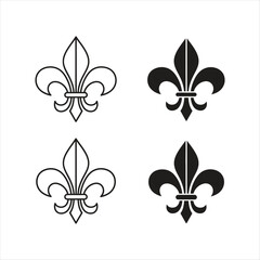 Detailed Analysis of Fleur de Lis Icons A French Heritage Vector Illustration