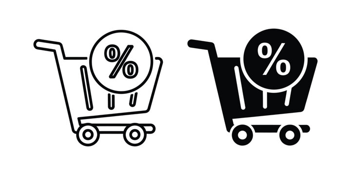 Illustrator Epsilon File Shopping Cart Icons For Sales And E commerce Deals
