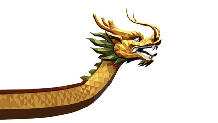 Geometric dragon head artwork with bold low poly design