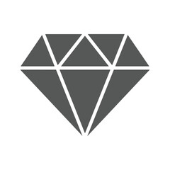 Simple gray diamond icon on white background