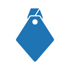 Blue price tag icon
