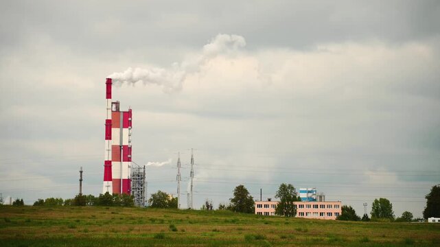 smoke from the Grodno Azot plant in Belarus