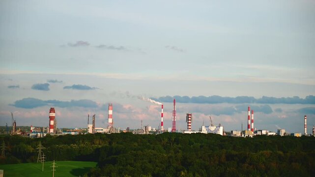 smoke from the Grodno Azot plant in Belarus
