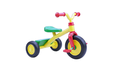 Colorful Tricycle Isolated on White Background