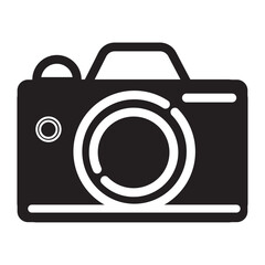 An icon of a digital single-lens reflex (DSLR) camera. 