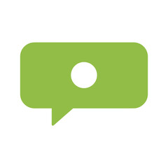 Fototapeta premium Green speech bubble icon