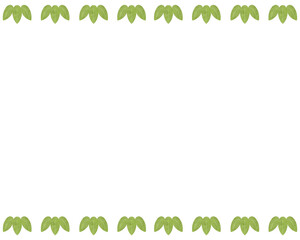 竹 フレーム 水彩手描きイラスト 正月 飾り枠