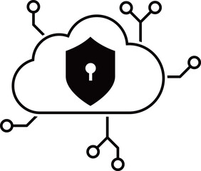 クラウドサービス　セキュリティのアイコン