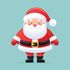Cute Santa Claus Character Avatar Portrait Christmas Holiday.