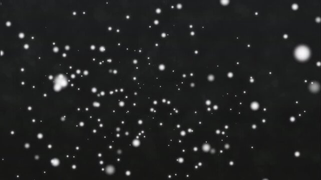flying particles White snow overlay, winter snow flakes overlay background particles, snow flakes slowly falling densely against black background. slow falling snow on the black backgrounds, Winter sn