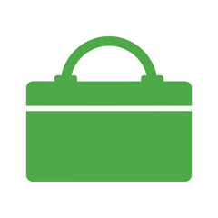 Green briefcase icon