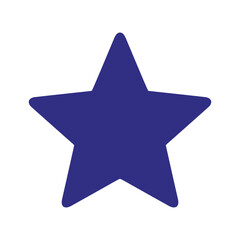 Blue star icon on white background