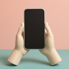 Stylized smartphone presentation on pastel backdrop offering simplicity focus
