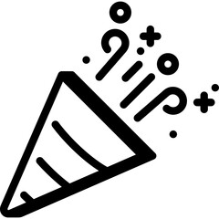 Party Pooper with Confetti Icon