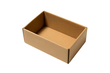 empty cardboard box . Isolated on transparent background, png