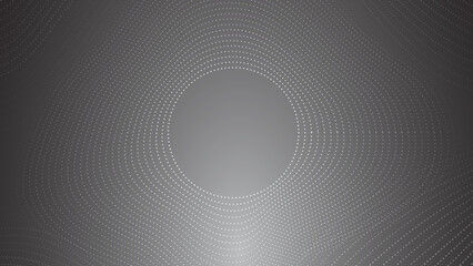 Abstract grey background with concentric wavy lines radiating from a central circle, creating a modern and dynamic visual effect.