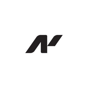Letter AN, AI or Truncated Letter N logo or icon design