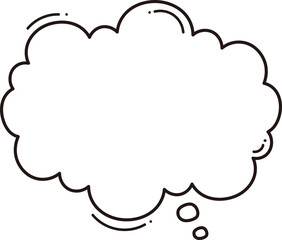 White Thought Bubble Illustration