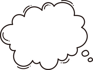 White Thought Bubble Illustration