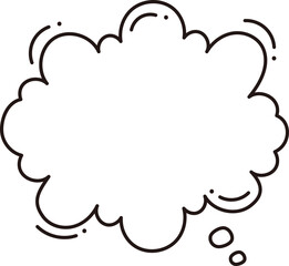 White Thought Bubble Illustration