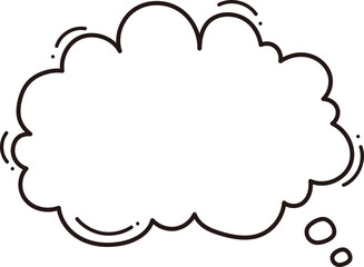 White Thought Bubble Illustration