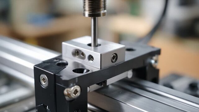 A Precision Mechanical Assembly: Focus on the Threaded Rod and Sliding Mechanism in a Machinery Environment for Enhanced Industrial Applications
