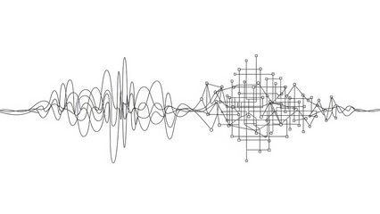 Visualizing complex data transition and transformation through abstract linear design