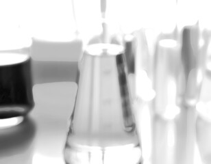 blurred image of test tubes 