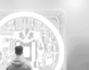 blurred image of technology 