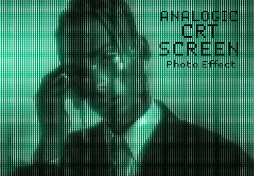 Analog CRT LED Screen Photo Effect
