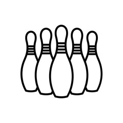 Fototapeta premium Bowling line icon. Vector illlustration, eps10.