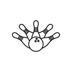 Fototapeta premium Bowling line icon. Vector illlustration, eps10.