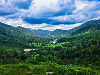 Fototapeta premium mountain landscape with blue sky