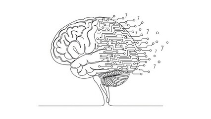 Abstract brain design showcasing artificial intelligence connections in neural networks