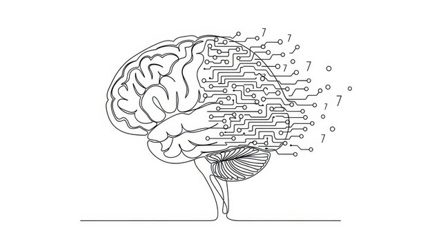 Abstract brain design showcasing artificial intelligence connections in neural networks - Powered by Adobe
